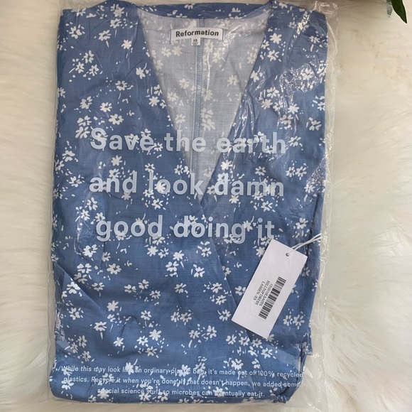 Reformation Blue Hilltop dress - Picture 8 of 9